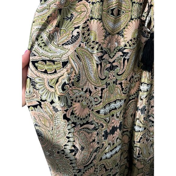 Philosophy Wide-Leg Pants Woman 1X Paisley Print Elastic Waist Cotton Blend BOHO - Picture 5 of 6